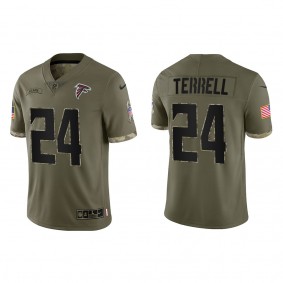 A.J. Terrell Atlanta Falcons Olive 2022 Salute To Service Limited Jersey