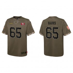 Aaron Banks Youth San Francisco 49ers Olive 2022 Salute To Service Limited Jersey
