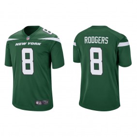 Men's New York Jets Aaron Rodgers Green Game Jersey