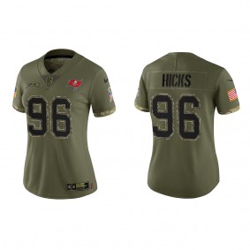 Akiem Hicks Women's Tampa Bay Buccaneers Olive 2022 Salute To Service Limited Jersey