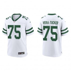 Alijah Vera-Tucker Men's New York Jets White Legacy Game Jersey