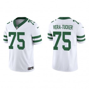 Alijah Vera-Tucker Men's New York Jets White Legacy Vapor F.U.S.E. Limited Jersey