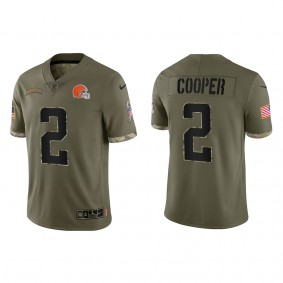 Amari Cooper Cleveland Browns Olive 2022 Salute To Service Limited Jersey