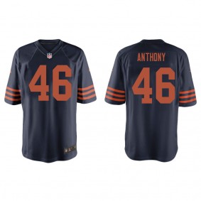 Men's Chicago Bears Andre Anthony Navy Throwback Game Jersey