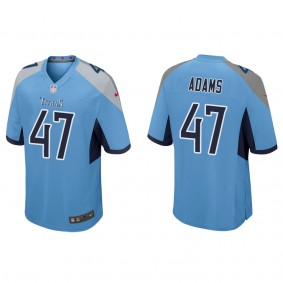 Men's Tennessee Titans Andrew Adams Light Blue Game Jersey