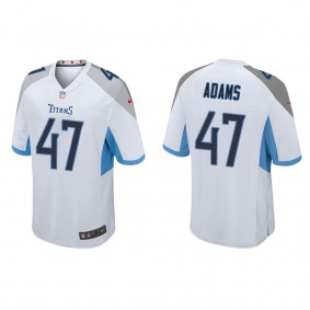 Men's Tennessee Titans Andrew Adams White Game Jersey