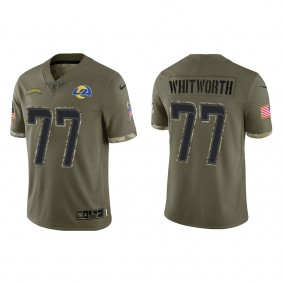 Andrew Whitworth Los Angeles Rams Olive 2022 Salute To Service Limited Jersey