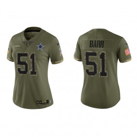 Anthony Barr Women's Dallas Cowboys Olive 2022 Salute To Service Limited Jersey