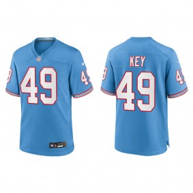 Arden Key Youth Tennessee Titans Light Blue Oilers Throwback Alternate Game Jersey