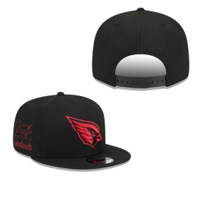 Men's Arizona Cardinals Black Goth Side Script 9FIFTY Snapback Hat