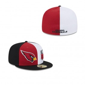Men's Arizona Cardinals Cardinal Black 2023 Sideline 59FIFTY Fitted Hat