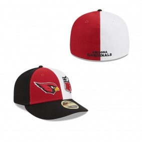 Men's Arizona Cardinals Cardinal Black 2023 Sideline Low Profile 59FIFTY Fitted Hat