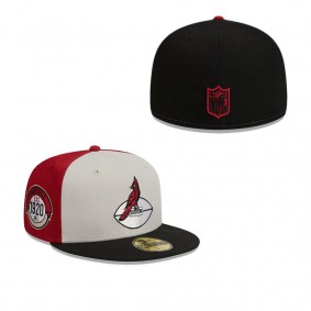 Men's Arizona Cardinals Cream Black 2023 Sideline Historic 59FIFTY Fitted Hat