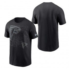 Men's Atlanta Falcons Black RFLCTV T-Shirt