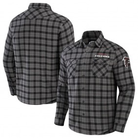 Atlanta Falcons NFL x Darius Rucker Flannel Long Sleeve Button-Up Shirt Gray