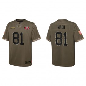 Austin Mack Youth San Francisco 49ers Olive 2022 Salute To Service Limited Jersey