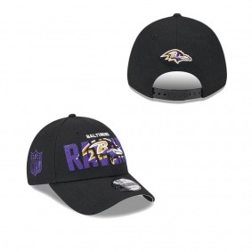 Men's Baltimore Ravens Black 2023 NFL Draft 9FORTY Adjustable Hat