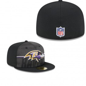Men's Baltimore Ravens Black 2023 NFL Training Camp 59FIFTY Fitted Hat