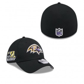 Men's Baltimore Ravens Black 2024 NFL Draft 39THIRTY Flex Hat
