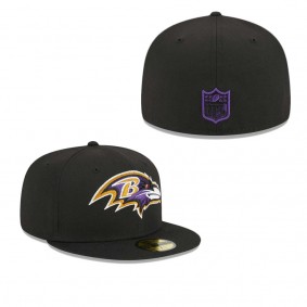 Men's Baltimore Ravens Black Main 59FIFTY Fitted Hat