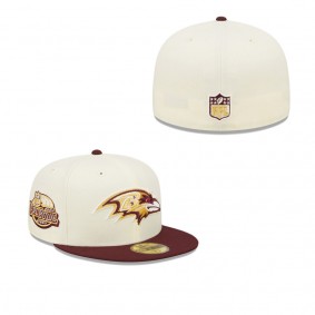 Men's Baltimore Ravens Cream Maroon Gridiron Classics 2004 Hawaii Pro Bowl Exclusive 59FIFTY Fitted Hat
