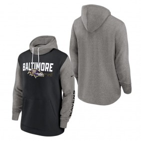 Men's Baltimore Ravens Nike Black Fashion Color Block Pullover Hoodie