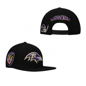 Men's Baltimore Ravens Pro Standard Black Classic Snapback Hat