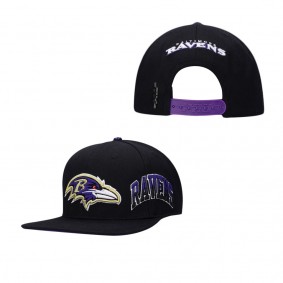 Men's Baltimore Ravens Pro Standard Black Hometown Snapback Hat