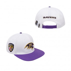 Men's Baltimore Ravens Pro Standard White Purple 2Tone Snapback Hat