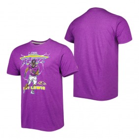 Men's Baltimore Ravens Ray Lewis Homage Heathered Purple NFL Blitz Retired Player Tri-Blend T-Shirt