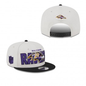 Men's Baltimore Ravens Stone Black 2023 NFL Draft 9FIFTY Snapback Adjustable Hat
