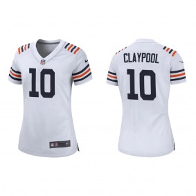 Women's Chicago Bears Chase Claypool White Classic Game Jersey