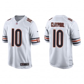 Men's Chicago Bears Chase Claypool White Game Jersey