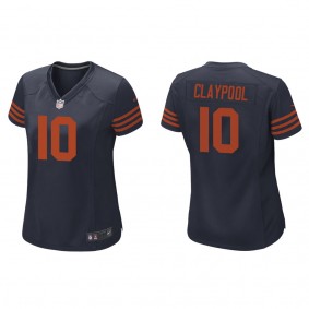 Women's Chicago Bears Chase Claypool Navy Throwback Game Jersey