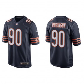 Men's Chicago Bears Dominique Robinson Navy Game Jersey
