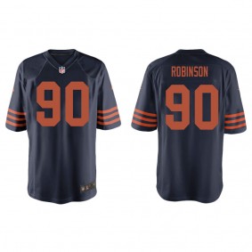 Men's Chicago Bears Dominique Robinson Navy Throwback Game Jersey
