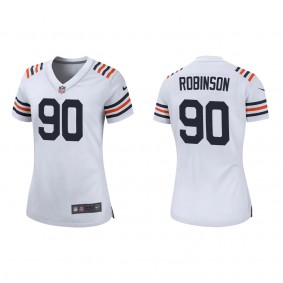 Women's Chicago Bears Dominique Robinson White Classic Game Jersey