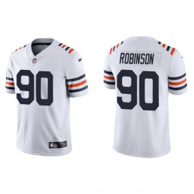 Men's Chicago Bears Dominique Robinson White Classic Limited Jersey