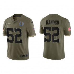 Ben Banogu Indianapolis Colts Olive 2022 Salute To Service Limited Jersey