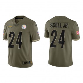 Benny Snell Jr. Pittsburgh Steelers Olive 2022 Salute To Service Limited Jersey