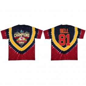 Blake Bell Kansas City Chiefs Red Super Bowl LVII Champions Shield Tie Dye T-Shirt