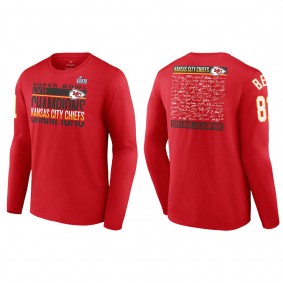 Blake Bell Kansas City Chiefs Red Super Bowl LVII Champions Signature Roster Long Sleeve T-Shirt