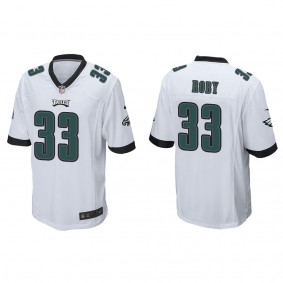 Men's Bradley Roby Eagles White Game Jersey