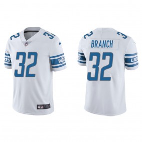 Men's Detroit Lions Brian Branch White 2023 NFL Draft Vapor Limited Jersey