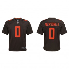 Youth Cleveland Browns Greg Newsome II Brown Alternate Game Jersey