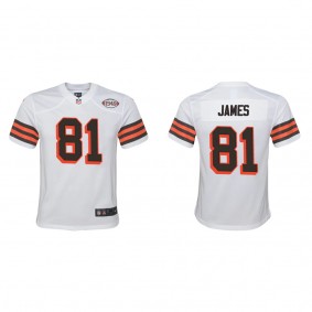 Youth Cleveland Browns Jesse James White 1946 Collection Game Jersey