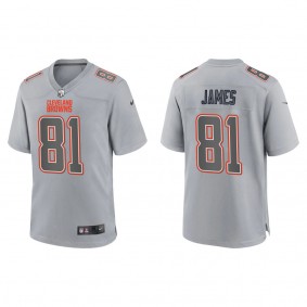 Men's Cleveland Browns Jesse James Gray Atmosphere Fashion Game Jersey