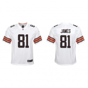 Youth Cleveland Browns Jesse James White Game Jersey
