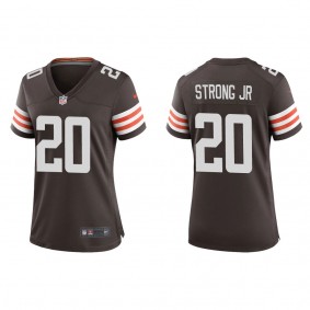 Women's Cleveland Browns Pierre Strong Jr. Brown Game Jersey