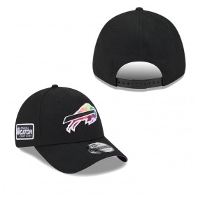Men's Buffalo Bills Black 2023 NFL Crucial Catch 9FORTY Adjustable Hat